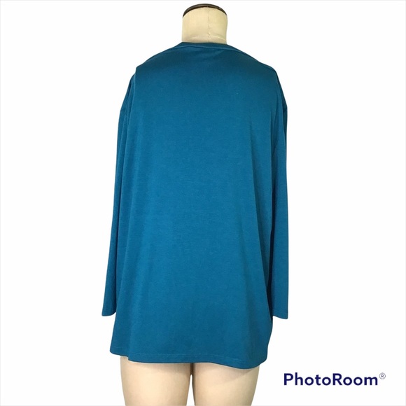 David Loren Blue Top, 3X , EUC - Picture 2 of 3